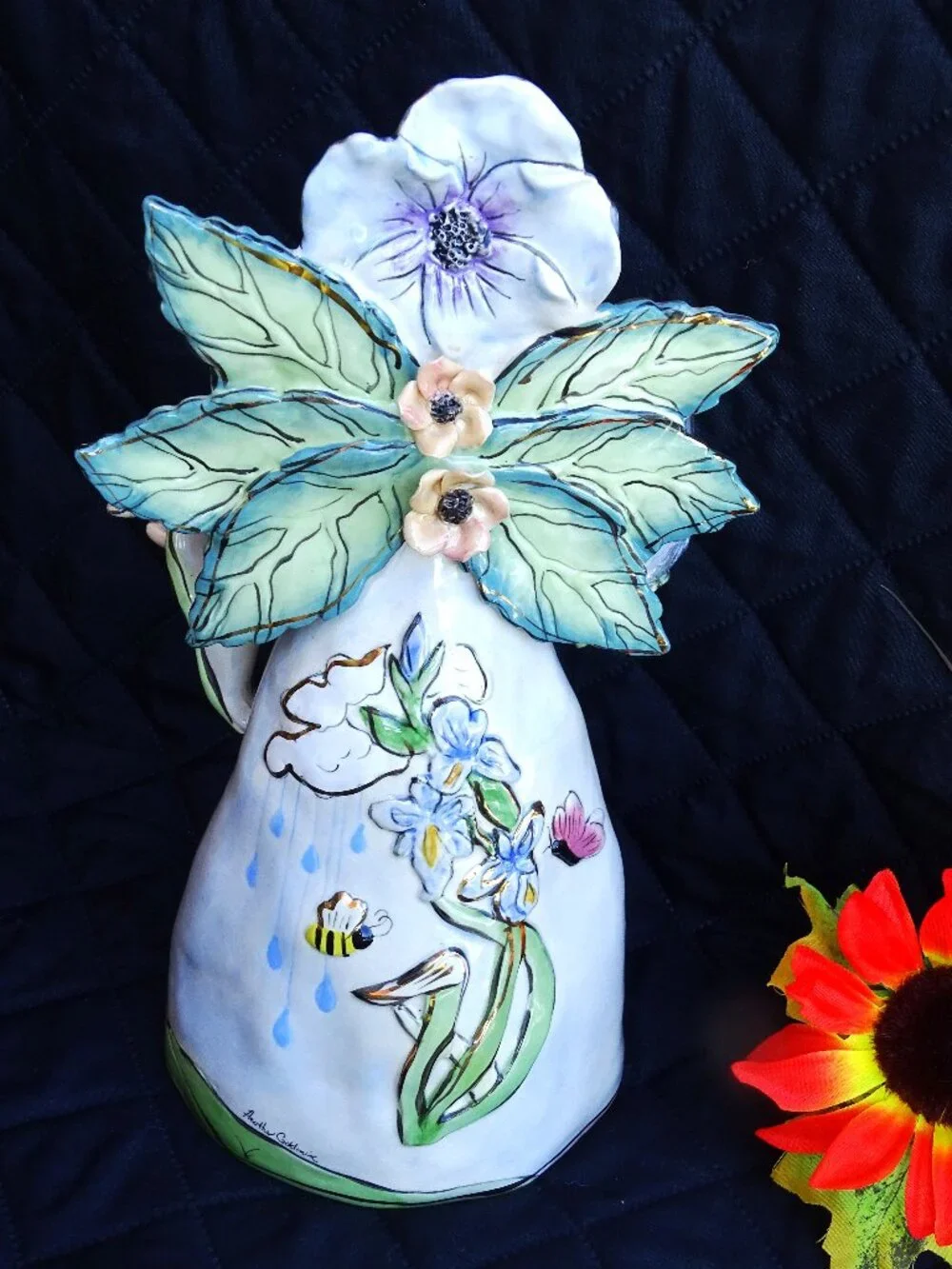 Blue Sky 2004 Large Mother Nature T. Lite Candle Holder 12 1/2